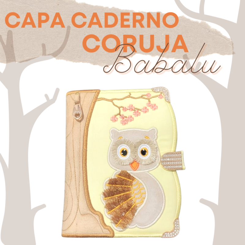 Capa de Caderneta Coruja (Bastidor 15x26)